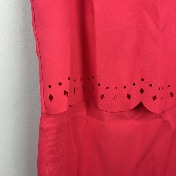Loft NWT pink sleeveless scalloped dress with cutouts size 8 - Picture 4 of 9